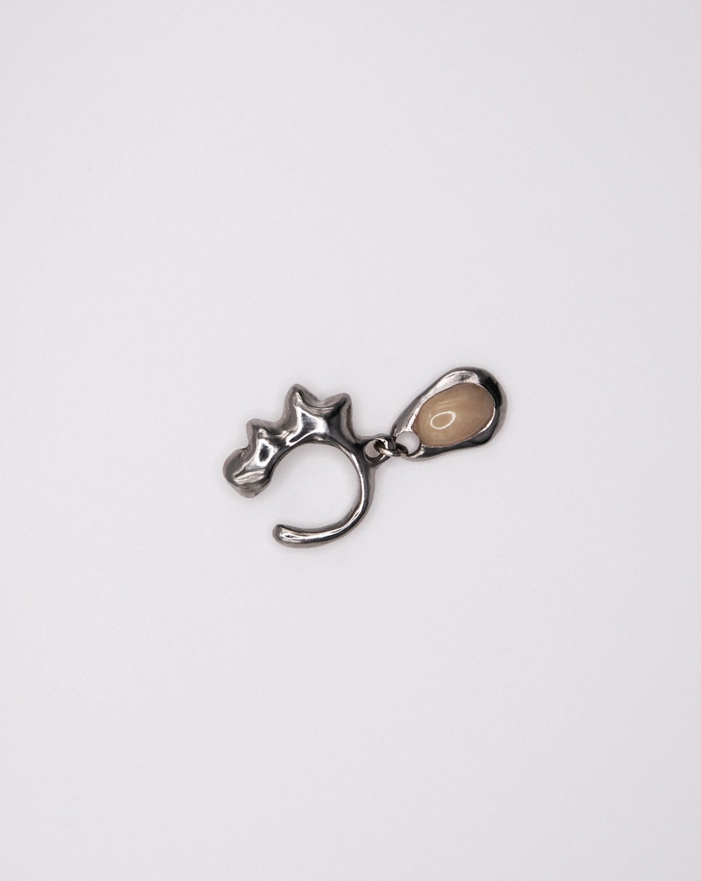 Ear cuff double dentine - pendentif incisives central sertie